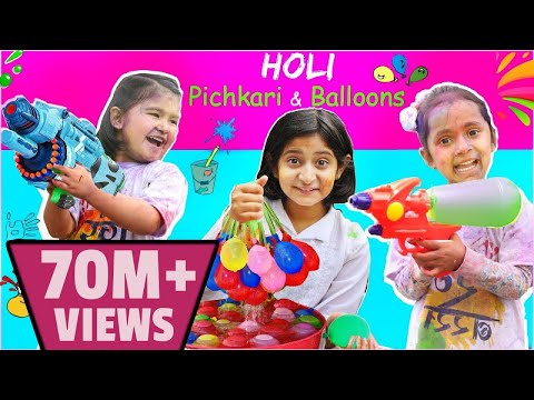 Pretend Play Holi Pichkari, Balloons, Color & Gadgets | ToyStars