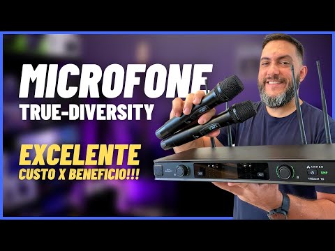 MICROFONE SEM FIOS SEM INTERFERÊNCIAS!!! Armer AX822M-TD [True Diversity CUSTO-BENEFICIO]
