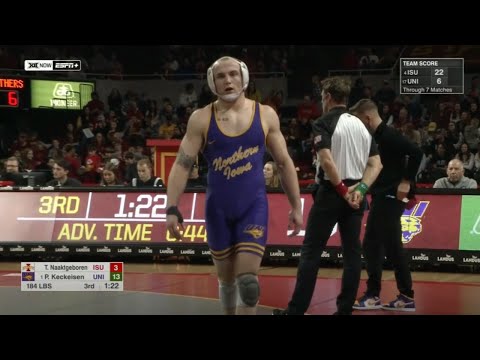 184lbs Parker Keckeisen (UNI) vs Tate Naaktgeboren (Iowa State)