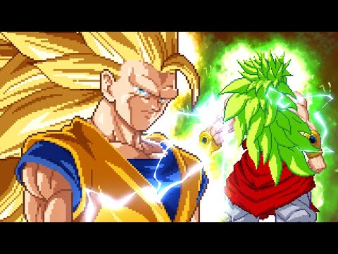 Goku Super Saiyan 3 vs Broly Super Saiyan 3 - [Sprite Animation]