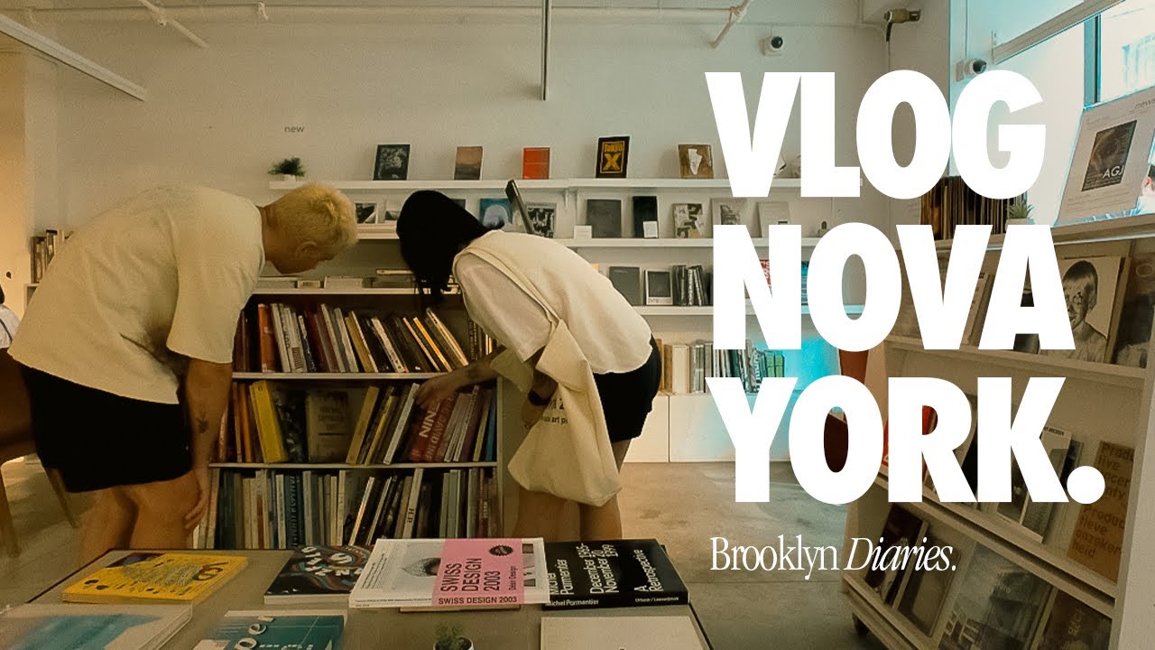 minha rotina morando em nova york, cafés e restaurantes no brooklyn e haul de livros