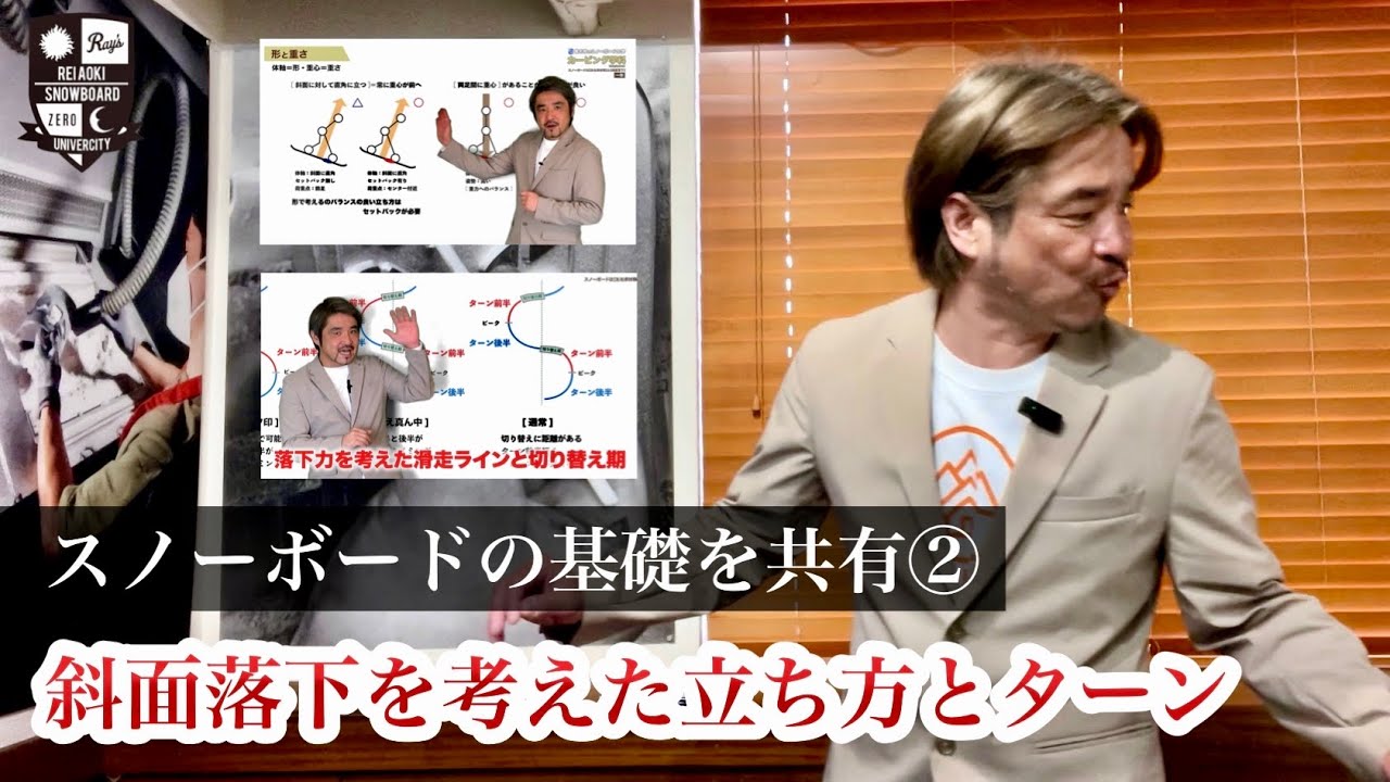 スノーボードの基礎を共有②【カービング学科解説型ハウツー】左右非対称の動きや仕組みから斜面落下の動力を整理。立ち方と切り替えのタイミングがわかる！※カービングハウツー無料公開