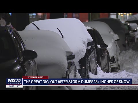 Chicagoans begin digging out after storm dumps 18+ inches of snow