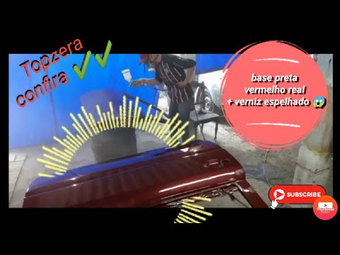 como aplicar verniz espelhado, base preta, vermelho real ! verniz skylack 13000 PINTURA AUTOMOTIVA