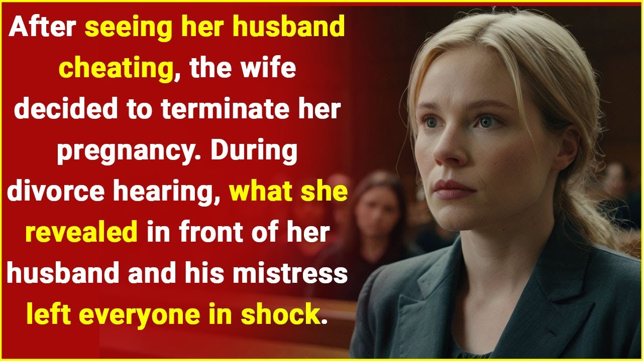 She saw him cheating and went on to get an abortion…but in court she revealed something that shocked