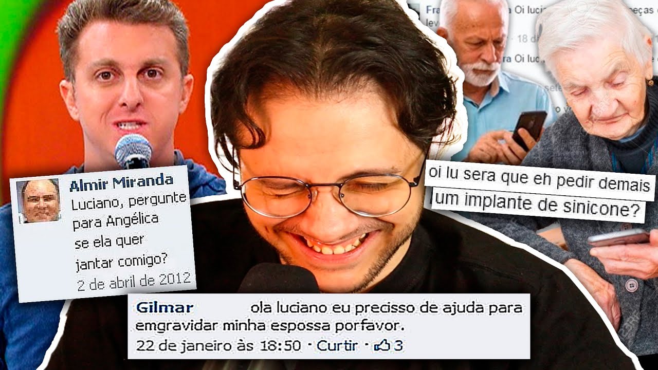 VÉIO NA NET falando absurdos pro LUCIANO HUCK (kkkkkk bons tempos)