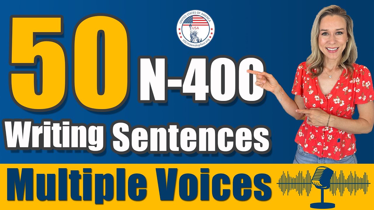 N-400 English Writing Test Practice - MULTIPLE VOICES for US Citizenship Interview 2
