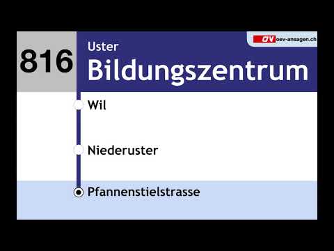 VZO Ansagen - 816 - Uster, Bahnhof – Pfannenstielstrasse