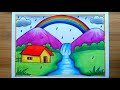 Rainy Season Drawing Easy Rainy Season Scenery Drawing How To Draw Rainy Day Drawing Easy Steps