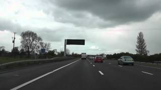 preview picture of video 'Driving On The M6 Motorway From J16 Crewe To J17 Sandbach, Cheshire East, England 14th April 2012'