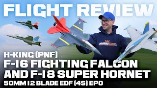 H-King (PNF) F-16 Fighting Falcon 50mm 12 Pales EDF (4S) 550mm EPO avec Stabilisateur de vol ORX 6 axes