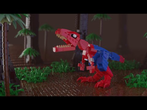 What If Spider-Rex was animated in Lego? | 3d Blender Animation