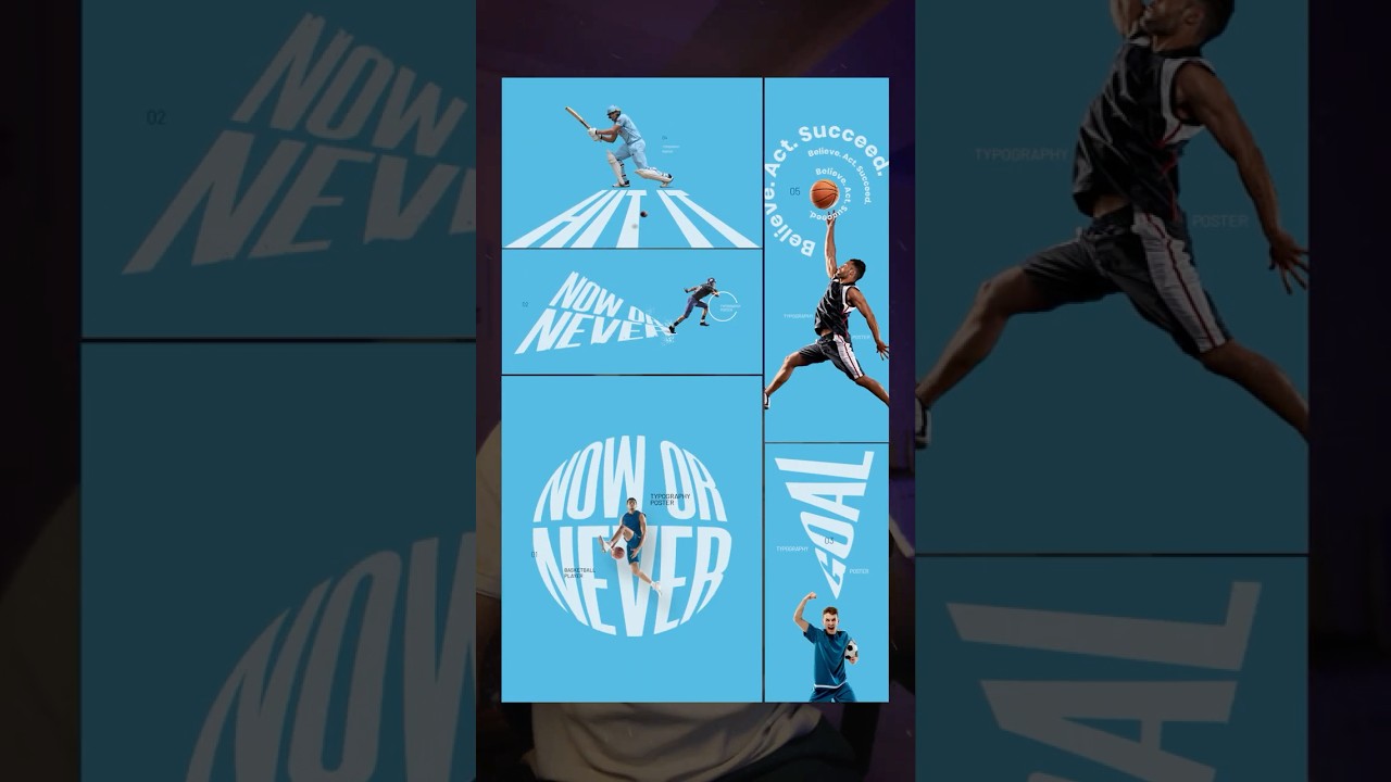 Create cool typography posters with just one trick #posterdesign #typography #photoshoptips