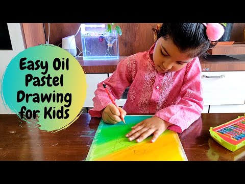 Easy Oil Pastel Drawing for Kids | Gandhi Drawing | Oil Pastel Art for Kids | World Non Violence Day