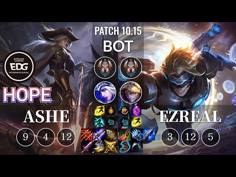 EDG Hope Ashe vs Ezreal Bot - KR Patch 10.15