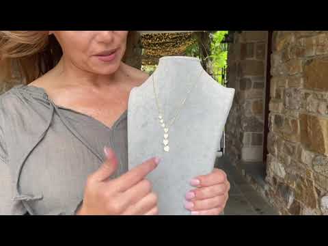 Pave Graduated Heart Y Necklace