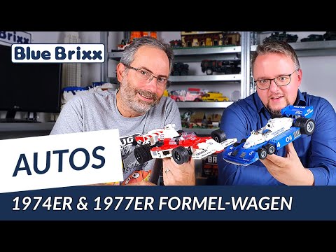 1977er sechsrädriger Formel Wagen blau/weiß