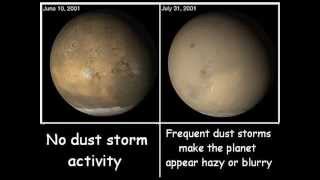 Mars: A UFO? + moving dust devils & clouds (Geological view)