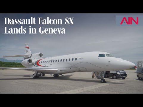 Dassault Pilots Fly Falcon 8X Business Jet Into Geneva For EBACE Show – AIN