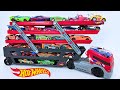 8 Minutes Satisfying With Unboxing Hot Wheel Hauler Truck 40 Mini Cars Toys Collection ASMR 015