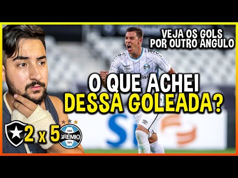 REAGINDO AOS GOLS por OUTRO ÂNGULO de BOTAFOGO 2 x 5 GRÊMIO!