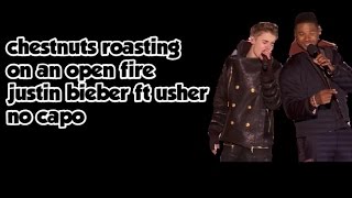 chestnuts roasting on an open fire justin bieber lyrics and chords