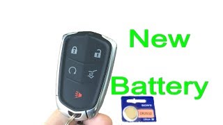 Cadillac key fob dead battery replacement on keyless remote 2014-2018