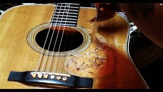 Martin d28 pick guard removal and prep by Randy Schartiger