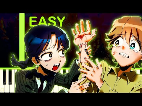 Thing Back Story (Ghost) - WEDNESDAY ANIMATION - EASY Piano Tutorial