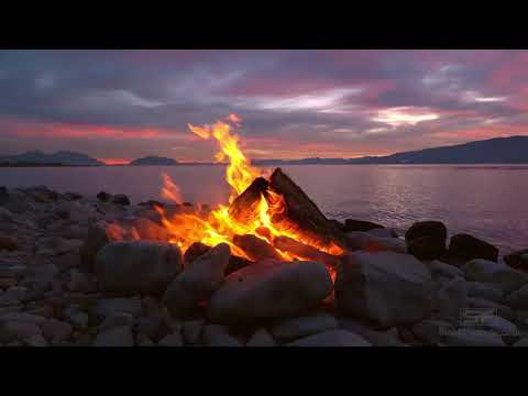 Eldstad - Eld i öppen spis (Brasvideo i 4K)