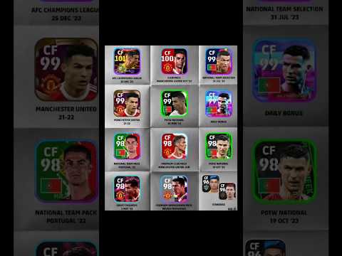 all Cristiano card released in efootball #efootball2023 #efootball2024 #efootball#pes #cr7#cristiano
