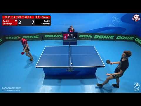 20:00 Serhii Zavinskyi 2 - 3 Andrii Shamrai  West 3 WIN CUP 15.10.2022 | TABLE TENNIS WINCUP
