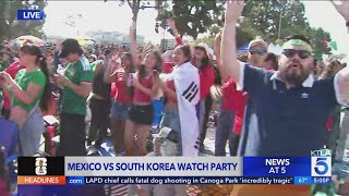 Excited fans gather for World Cup watch parties in Mexico vs. South Korea game