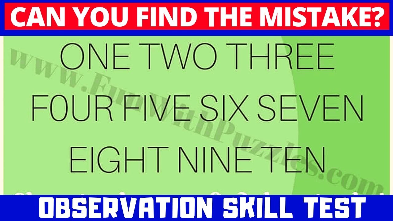 Can you find the #mistake? | Test Your Observation
