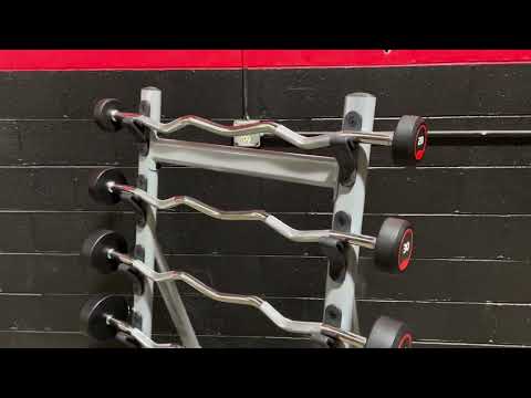 Rubber EZ Curl Barbell 20-60LB Set