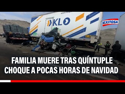 🔴🔵 Tragedia en Casma: Quíntuple choque deja sin vida a una familia a pocas horas de Navidad