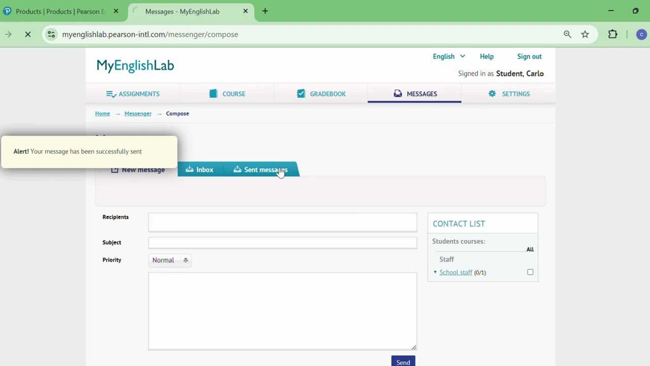 How to send a message
