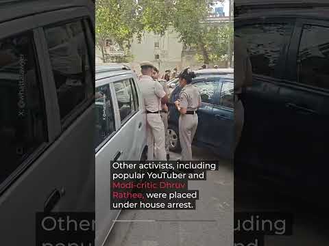 New Delhi police crack down on protesters ahead of anti-gov’t march | AJ #shorts
