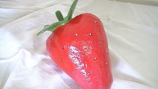 How to Make a Huge Paper Mache Strawberry Sculpture