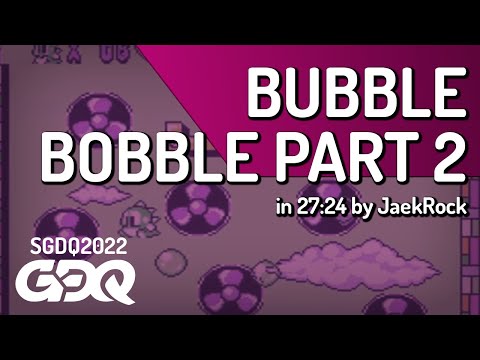 Bubble Bobble Part 2 by JaekRock in 27:24 - Summer Games Done Quick 2022