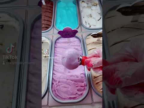 So pretty and delicious, Lavender Ice Cream, #dessert #icecream #yum #shorts #miami #lavender
