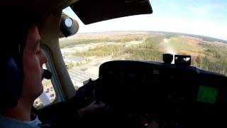 preview picture of video 'Cessna 172  landing Leopoldsburg-Beverlo Airfield EBLE'