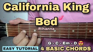 California King Bed - Rihanna (EASY GUITAR TUTORIAL - 4 EASY CHORDS)