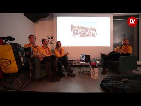 Spotkanie z uczestnikami "Bike Jamboree" w Kamienicy Kultury w Jarocinie. [www.jarocinska.pl]