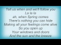 Jane Siberry - When Spring Comes Lyrics