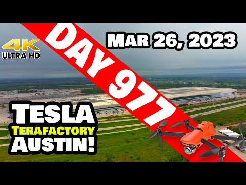 MORE PROGRESS AT GIGA TEXAS! - Tesla Gigafactory Austin 4K  Day 977 - 3/26/23 - Tesla Terafactory TX