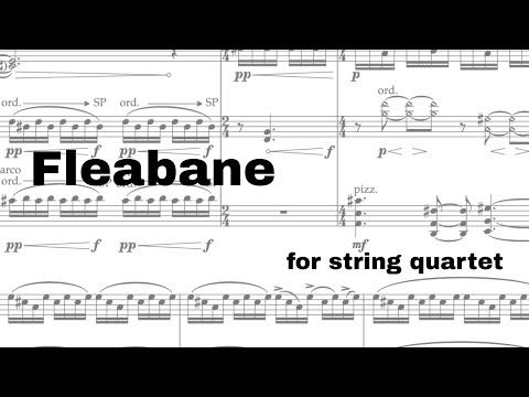 Max Vinetz – "Fleabane" for string quartet – Complete Performance (Attacca Quartet) [Score Follow]