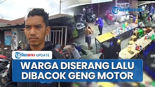 Detik-detik Warga di Medan Diserang lalu Dibacok Geng Motor, Kepala Berdarah hingga Motor Dirampas