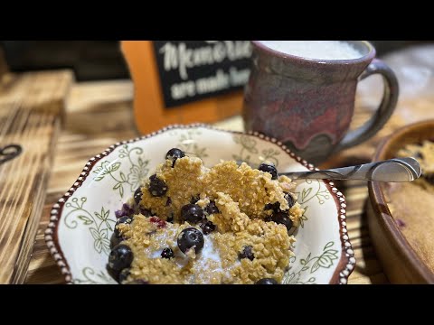 Foodie Friday! Overnight Baked Blueberry Oatmeal