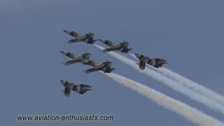 2012 Naval Air Station Oceana Air Show Black Diamond Jet Team demonstration highlights (Saturday)